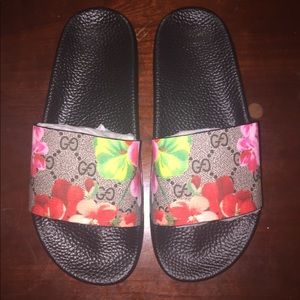 Women Gucci Floral Slides